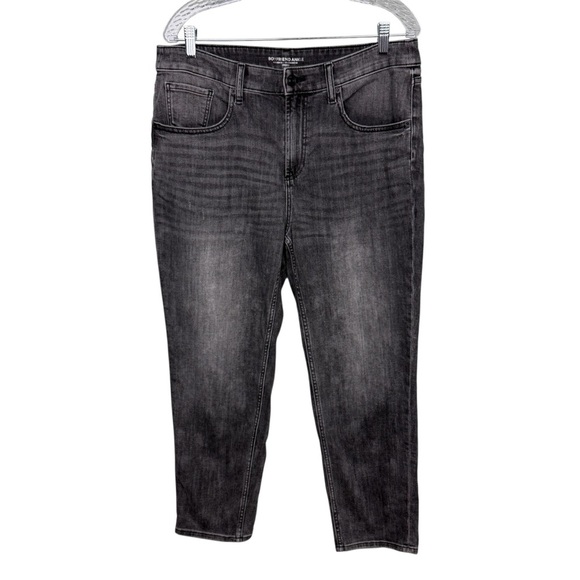 Chico's Boyfriend Ankle Jeans Faded Black Size 12 - Picture 1 of 7